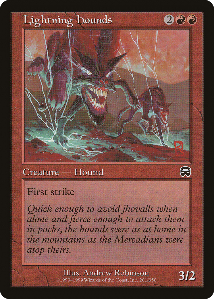 Lightning Hounds (MMQ-201) - Mercadian Masques - Premium MTG Single from Wizards of the Coast - Just $0.08! Shop now at Game Crave Tournament Store