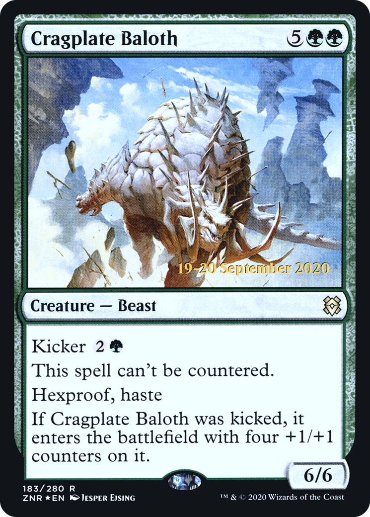 Cragplate Baloth (PZNR-183S) - Zendikar Rising Promos Foil - Premium MTG Single from Wizards of the Coast - Just $0.10! Shop now at Game Crave Tournament Store