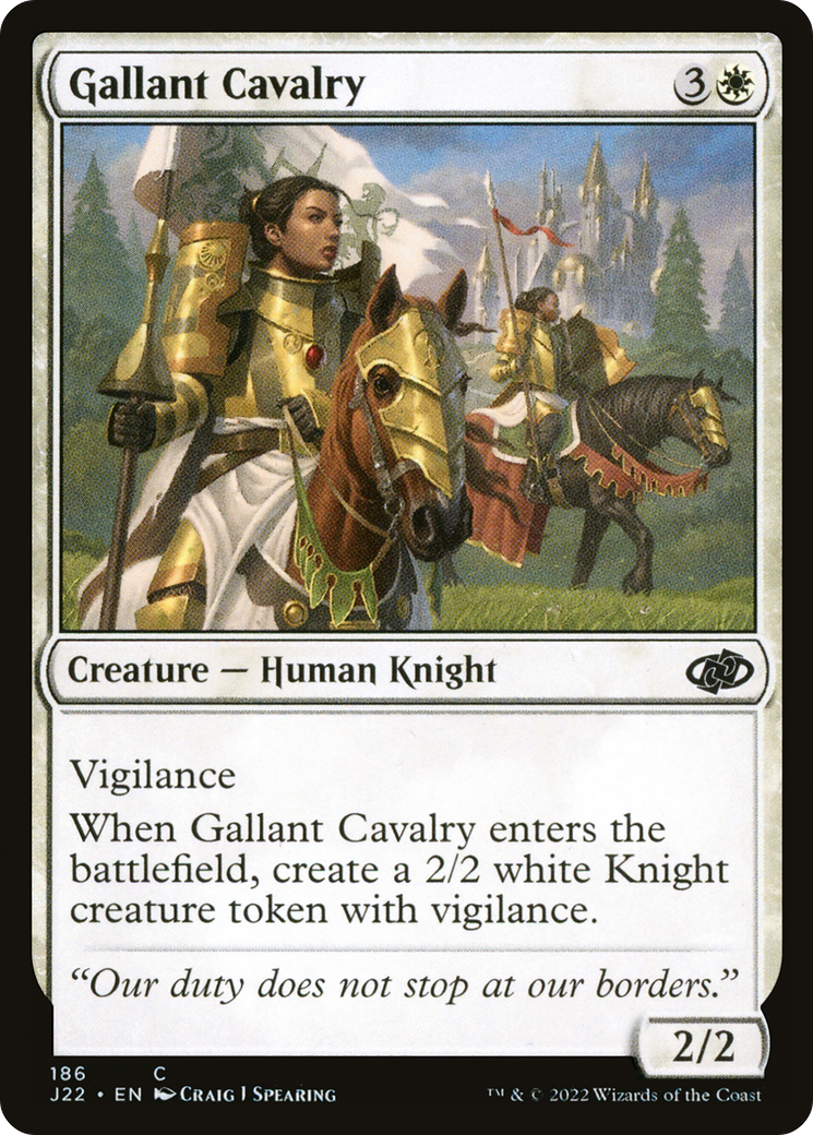 Gallant Cavalry (J22-186) - Jumpstart 2022 - Premium MTG Single from Wizards of the Coast - Just $0.08! Shop now at Game Crave Tournament Store