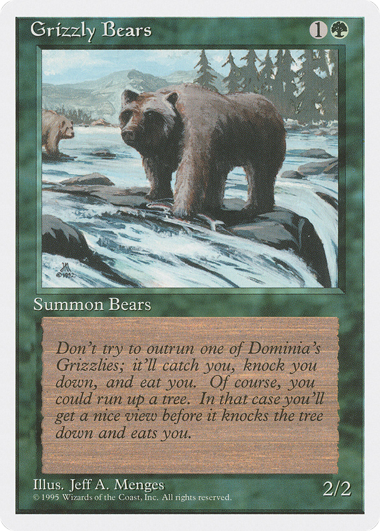 Grizzly Bears (4ED-250) - Fourth Edition - Premium MTG Single from Wizards of the Coast - Just $0.08! Shop now at Game Crave Tournament Store