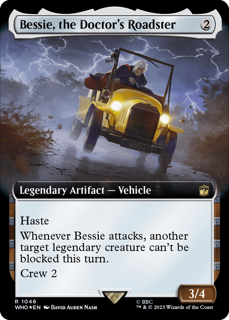 Bessie, the Doctor's Roadster (WHO-1046) - Doctor Who: (Extended Art) Foil - Premium MTG Single from Wizards of the Coast - Just $0.41! Shop now at Game Crave Tournament Store