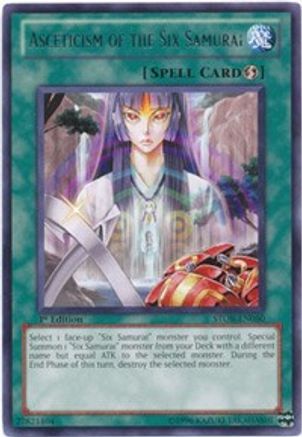 Asceticism of the Six Samurai (STOR-EN050) - Storm of Ragnarok 1st Edition - Premium Yugioh Single from Konami - Just $2.88! Shop now at Game Crave Tournament Store