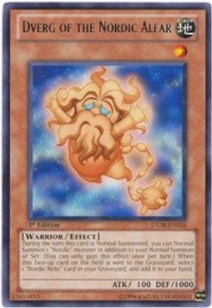 Dverg of the Nordic Alfar (STOR-EN016) - Storm of Ragnarok 1st Edition - Premium Yugioh Single from Konami - Just $0.25! Shop now at Game Crave Tournament Store