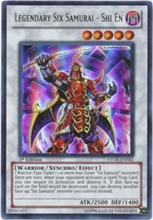 Legendary Six Samurai - Shi En (STOR-EN041) - Storm of Ragnarok 1st Edition - Premium Yugioh Single from Konami - Just $6.86! Shop now at Game Crave Tournament Store