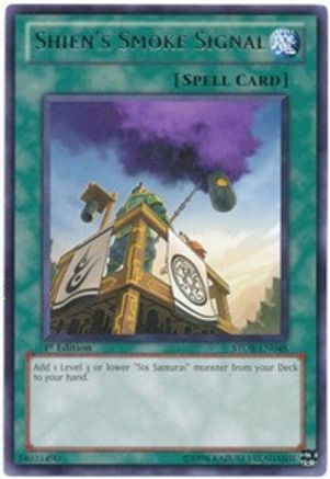 Shien's Smoke Signal (STOR-EN048) - Storm of Ragnarok 1st Edition - Premium Yugioh Single from Konami - Just $0.61! Shop now at Game Crave Tournament Store