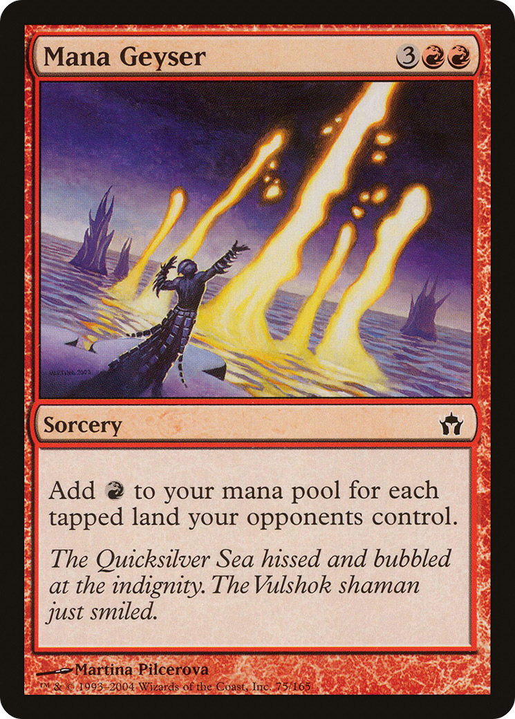 Mana Geyser (5DN-075) - Fifth Dawn Foil - Premium MTG Single from Wizards of the Coast - Just $7.67! Shop now at Game Crave Tournament Store