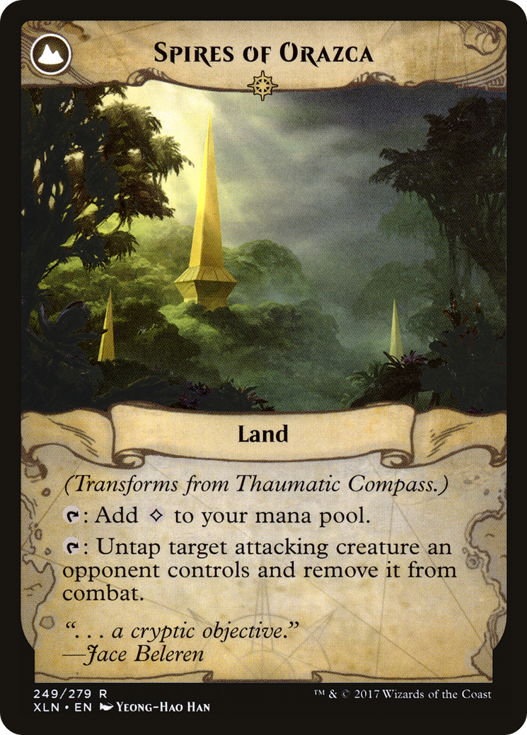 Thaumatic Compass // Spires of Orazca (XLN-249) - Ixalan: (compasslanddfc) Foil - Premium MTG Single from Wizards of the Coast - Just $1.31! Shop now at Game Crave Tournament Store