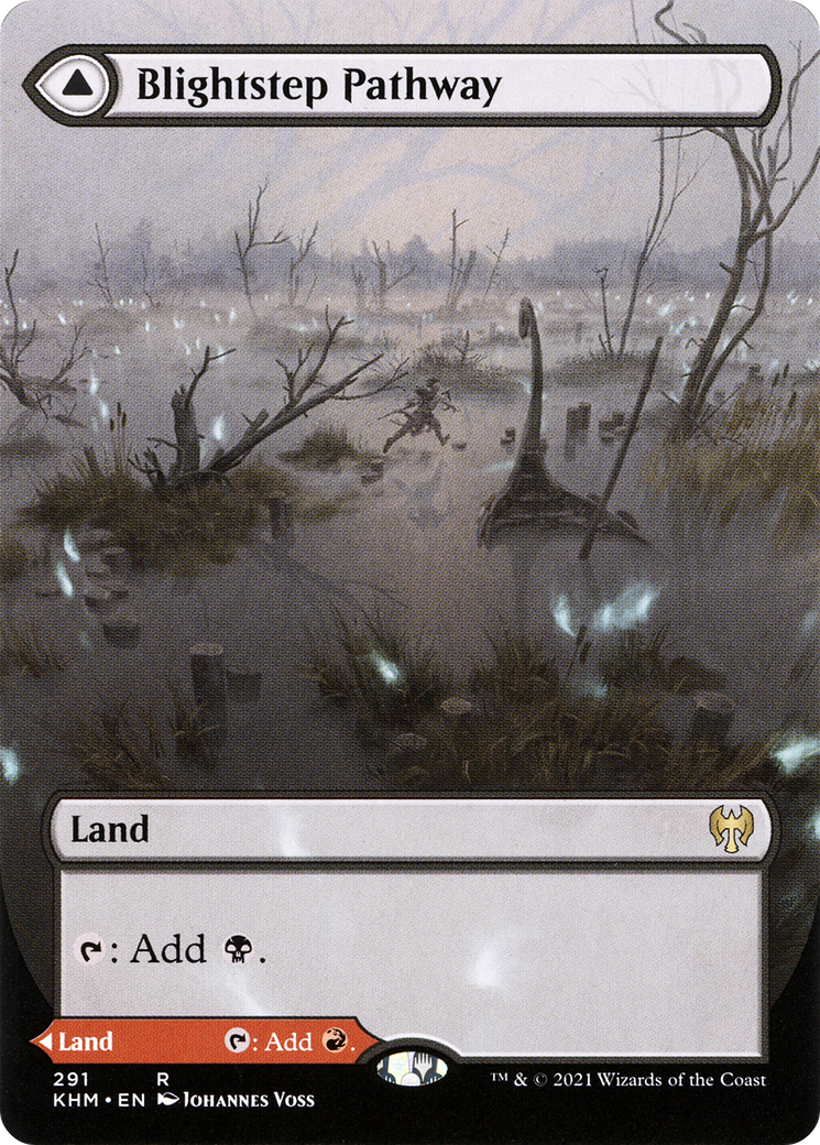 Blightstep Pathway // Searstep Pathway (KHM-291) - Kaldheim: (Showcase) (Borderless) Foil - Premium MTG Single from Wizards of the Coast - Just $1.59! Shop now at Game Crave Tournament Store