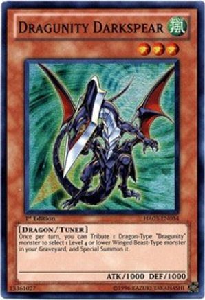Dragunity Darkspear (SDDL-EN007) - Structure Deck: Dragunity Legion 1st Edition - Premium Yugioh Single from Konami - Just $0.25! Shop now at Game Crave Tournament Store