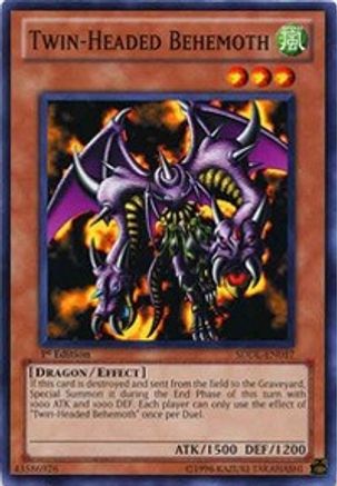 Twin-Headed Behemoth (SDDL-EN017) - Structure Deck: Dragunity Legion Unlimited - Premium Yugioh Single from Konami - Just $0.25! Shop now at Game Crave Tournament Store