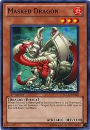 Masked Dragon (SDDL-EN020) - Structure Deck: Dragunity Legion 1st Edition - Premium Yugioh Single from Konami - Just $0.48! Shop now at Game Crave Tournament Store