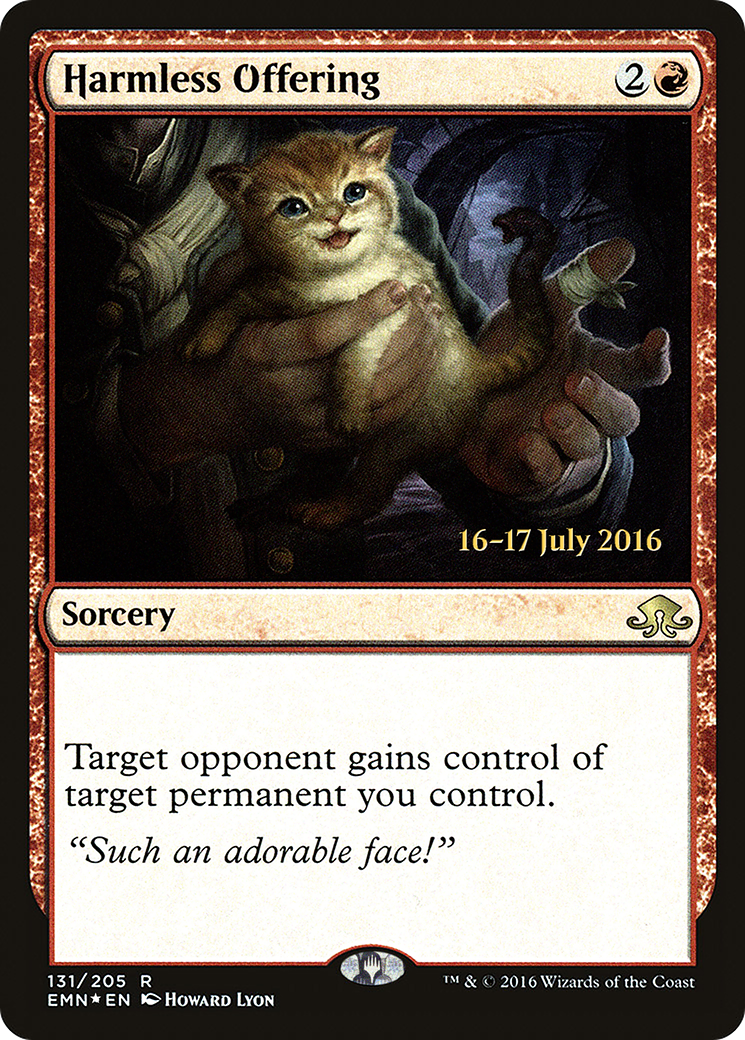 Harmless Offering (PEMN-131S) - Eldritch Moon Promos Foil - Premium MTG Single from Wizards of the Coast - Just $1.15! Shop now at Game Crave Tournament Store