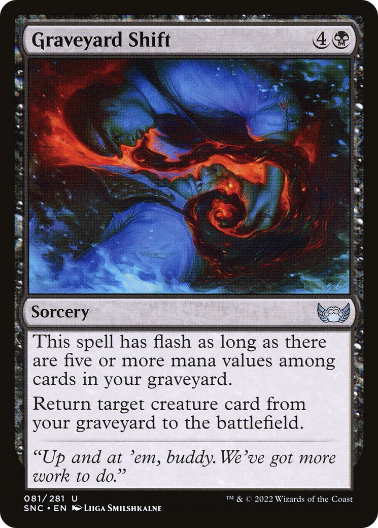 Graveyard Shift (SNC-081) - Streets of New Capenna - Premium MTG Single from Wizards of the Coast - Just $0.08! Shop now at Game Crave Tournament Store