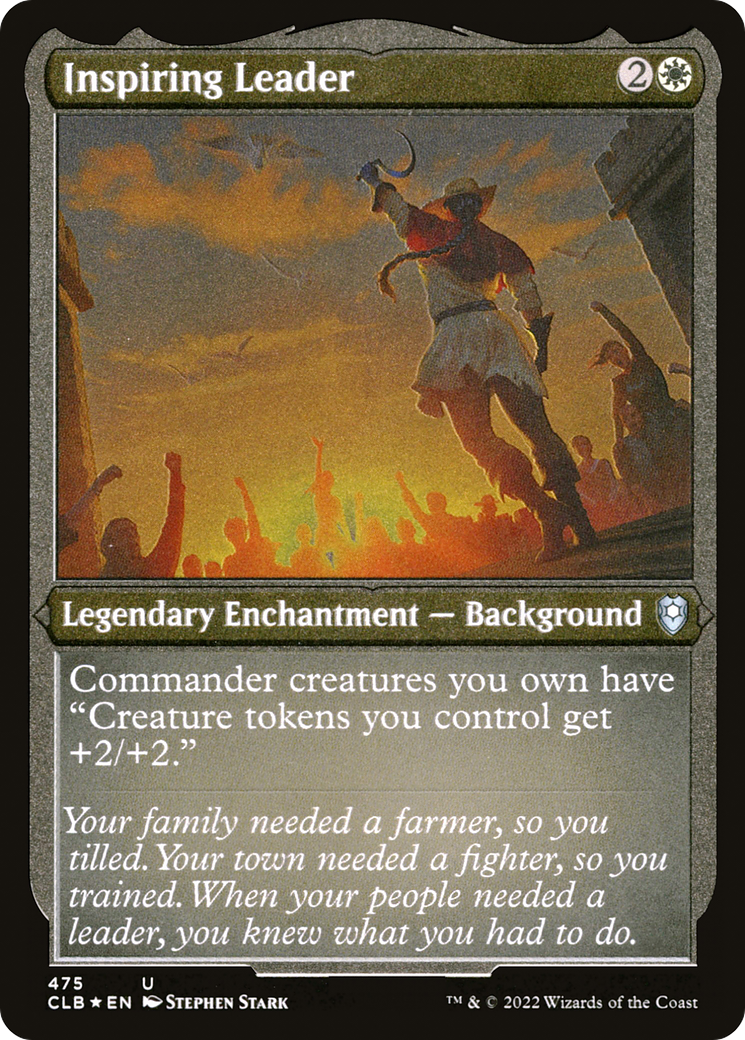 Inspiring Leader (CLB-475) - Commander Legends: Battle for Baldur's Gate Etched Foil - Premium MTG Single from Wizards of the Coast - Just $0.25! Shop now at Game Crave Tournament Store