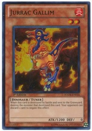 Jurrac Gallim (HA04-EN016) - Hidden Arsenal 4 Unlimited - Premium Yugioh Single from Konami - Just $0.25! Shop now at Game Crave Tournament Store