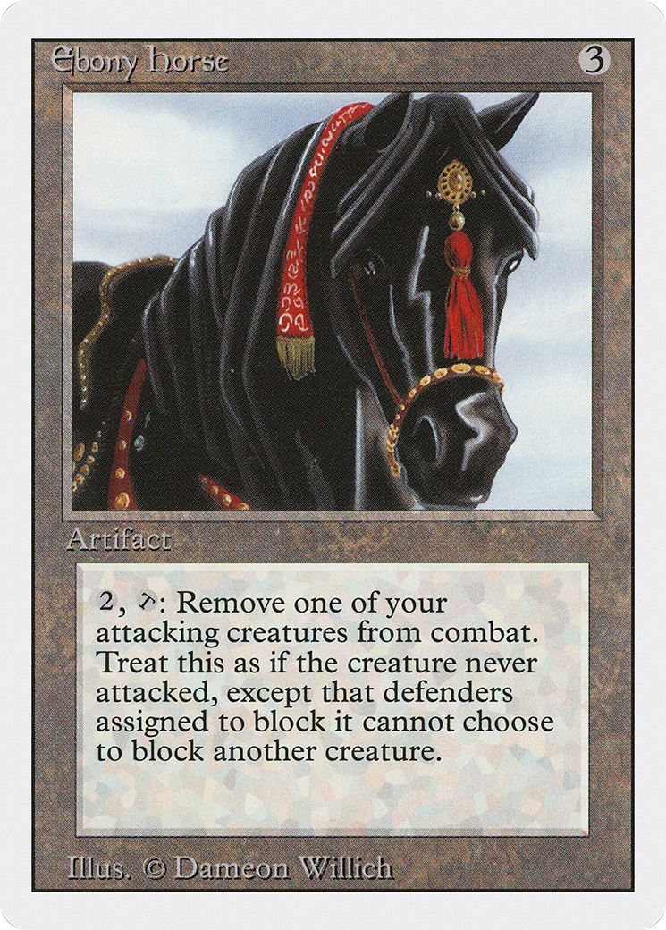 Ebony Horse (3ED-247) - Revised Edition - Premium MTG Single from Wizards of the Coast - Just $0.13! Shop now at Game Crave Tournament Store
