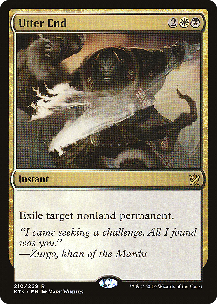 Utter End (KTK-210) - Khans of Tarkir Foil - Premium MTG Single from Wizards of the Coast - Just $0.23! Shop now at Game Crave Tournament Store