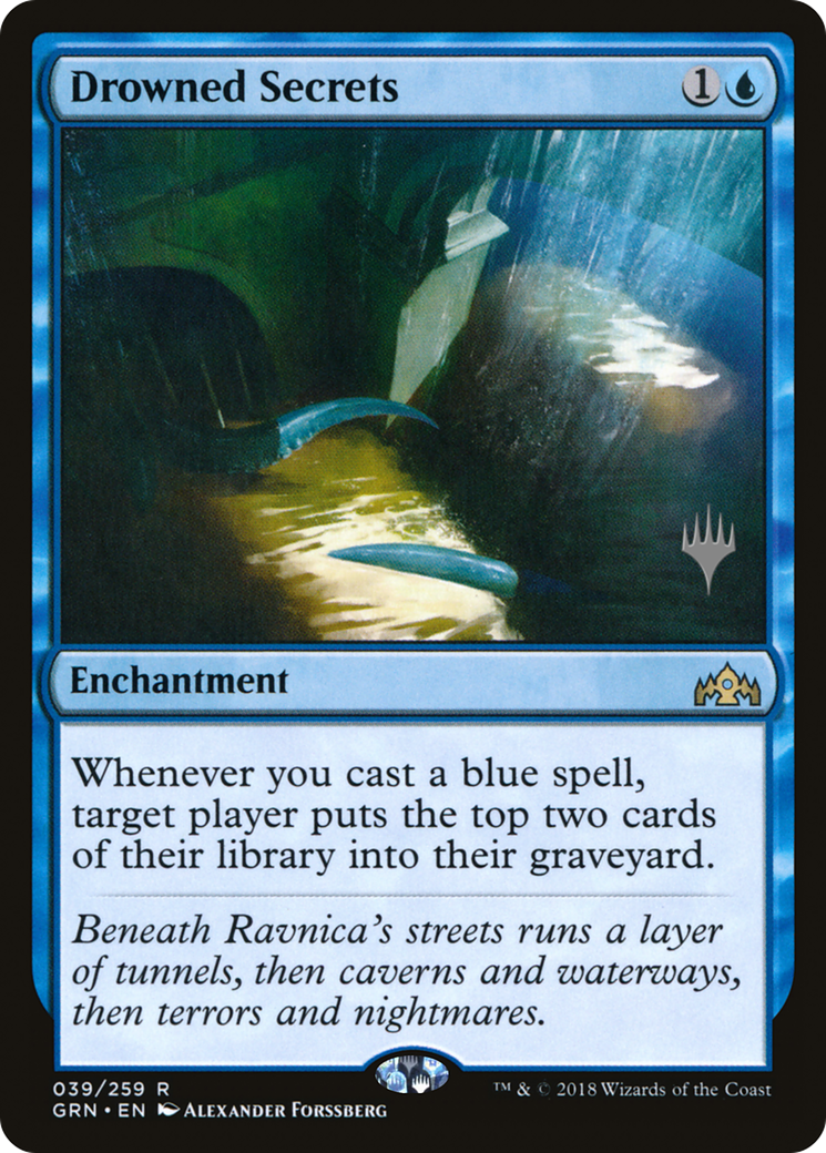 Drowned Secrets (PGRN-39P) - Guilds of Ravnica Promos Foil - Premium MTG Single from Wizards of the Coast - Just $0.94! Shop now at Game Crave Tournament Store