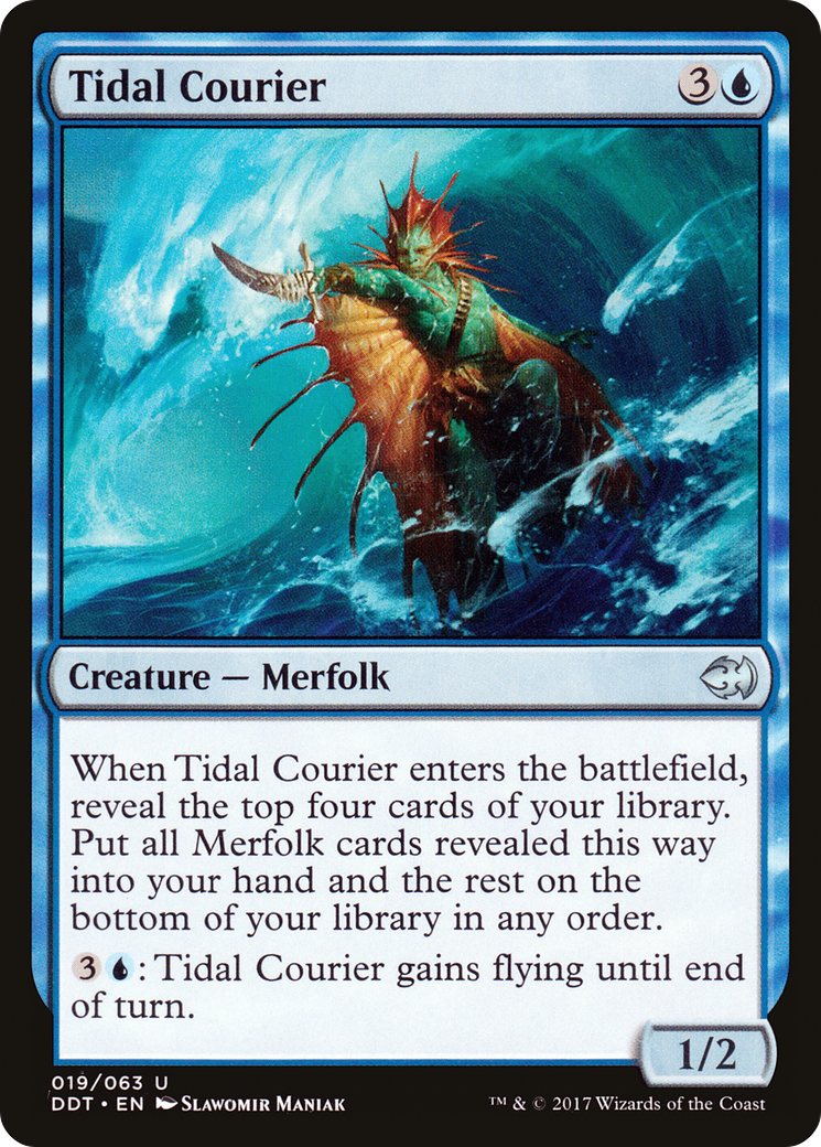 Tidal Courier (DDT-019) - Duel Decks: Merfolk vs. Goblins - Premium MTG Single from Wizards of the Coast - Just $0.25! Shop now at Game Crave Tournament Store