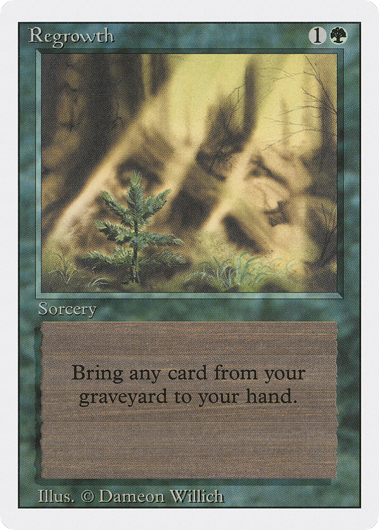 Regrowth (3ED-214) - Revised Edition - Premium MTG Single from Wizards of the Coast - Just $0.70! Shop now at Game Crave Tournament Store