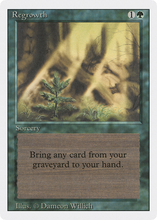 Regrowth (3ED-214) - Revised Edition - Premium MTG Single from Wizards of the Coast - Just $0.70! Shop now at Game Crave Tournament Store