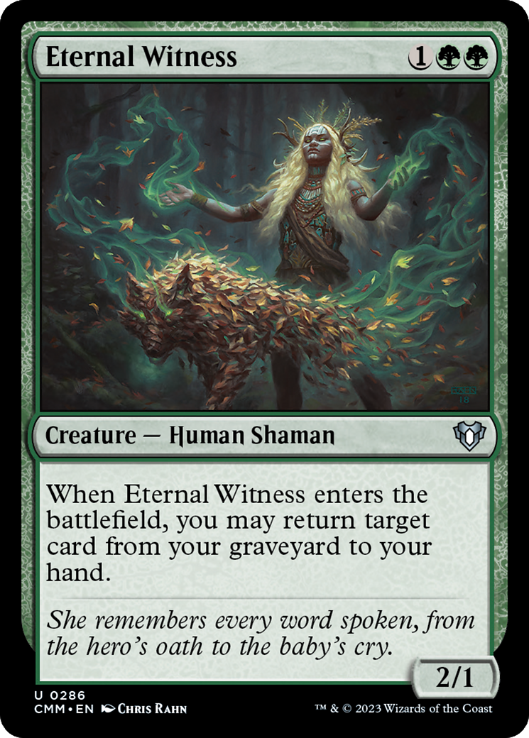 Eternal Witness (CMM-286) - Commander Masters Foil - Premium MTG Single from Wizards of the Coast - Just $0.33! Shop now at Game Crave Tournament Store