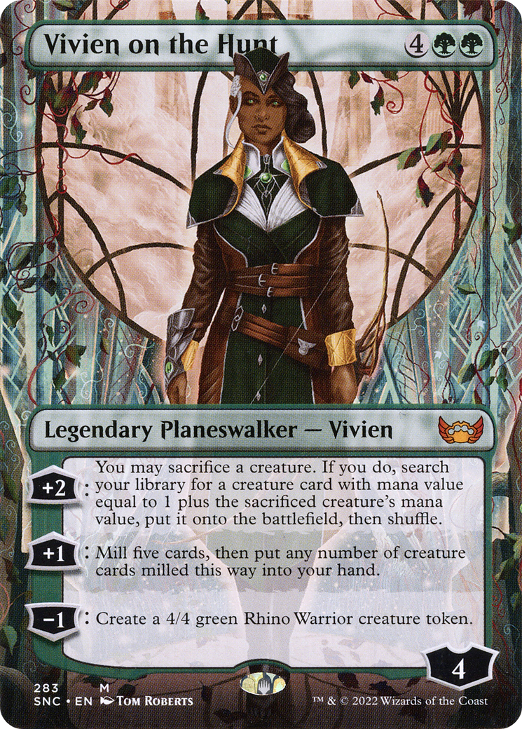 Vivien on the Hunt (SNC-283) - Streets of New Capenna (Borderless) - Premium MTG Single from Wizards of the Coast - Just $1.71! Shop now at Game Crave Tournament Store