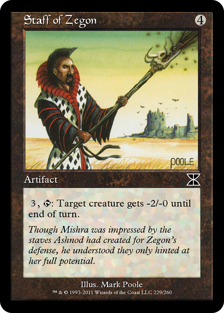 Staff of Zegon (ME4-229) - Masters Edition IV Foil - Premium MTG Single from Wizards of the Coast - Just $0! Shop now at Game Crave Tournament Store