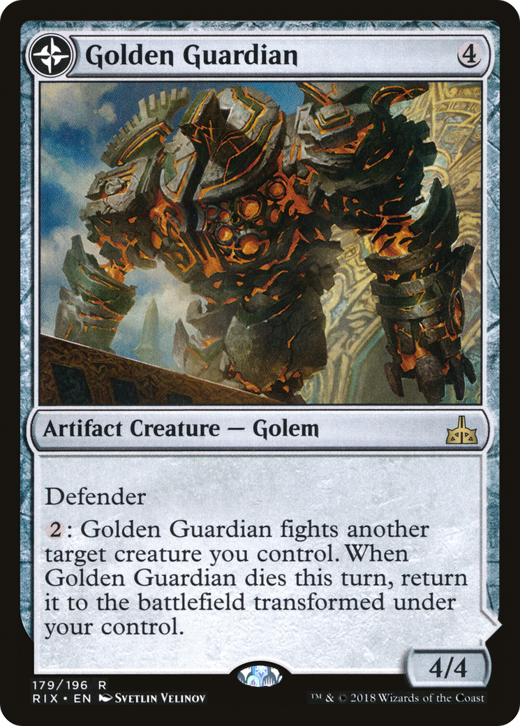 Golden Guardian // Gold-Forge Garrison (RIX-179) - Rivals of Ixalan: (compasslanddfc) Foil - Premium MTG Single from Wizards of the Coast - Just $3.03! Shop now at Game Crave Tournament Store