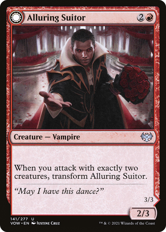 Alluring Suitor // Deadly Dancer (VOW-141) - Innistrad: Crimson Vow: (Double Faced Transform) Foil - Premium MTG Single from Wizards of the Coast - Just $0.08! Shop now at Game Crave Tournament Store