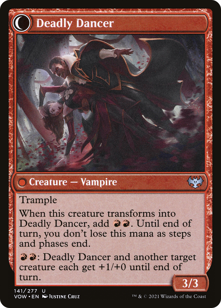 Alluring Suitor // Deadly Dancer (VOW-141) - Innistrad: Crimson Vow: (Double Faced Transform) Foil - Premium MTG Single from Wizards of the Coast - Just $0.08! Shop now at Game Crave Tournament Store