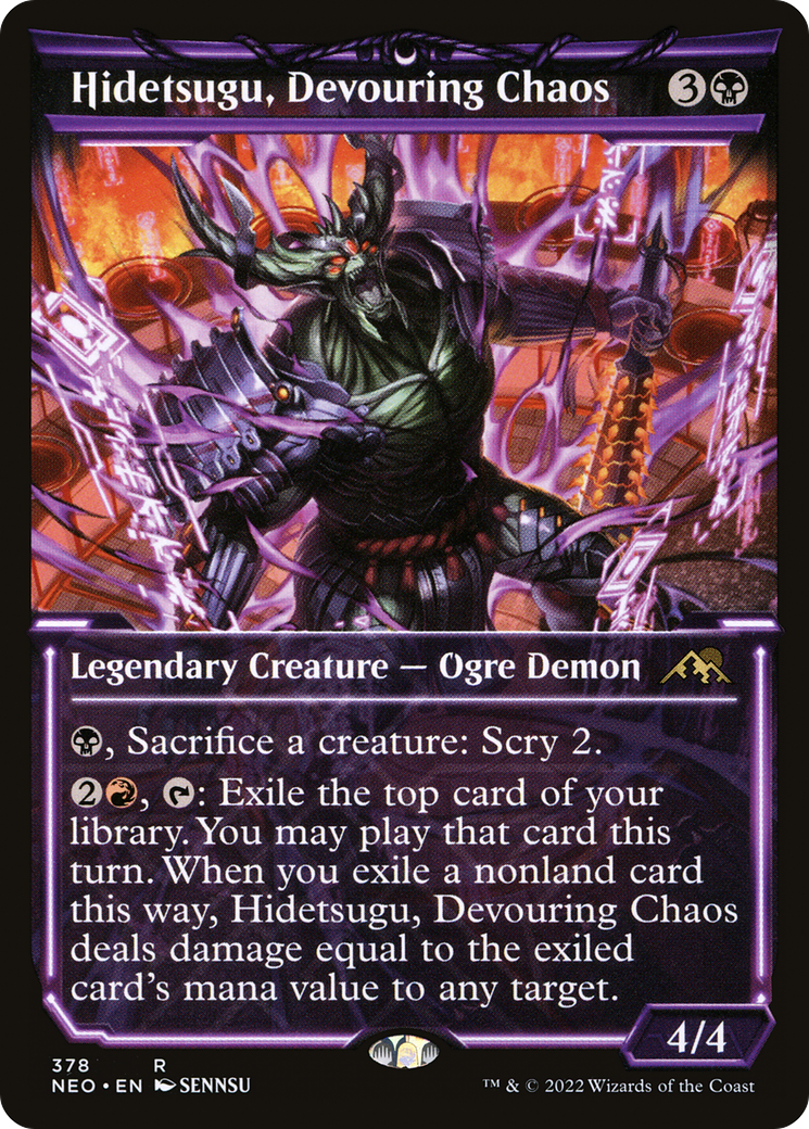 Hidetsugu, Devouring Chaos (NEO-378) - Kamigawa: Neon Dynasty: (Showcase) - Premium MTG Single from Wizards of the Coast - Just $0.08! Shop now at Game Crave Tournament Store