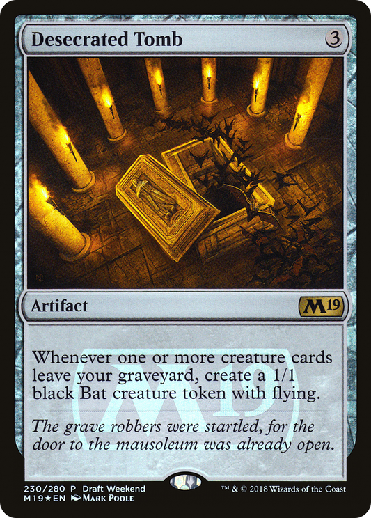 Desecrated Tomb (PM19-230) - Core Set 2019 Promos Foil - Premium MTG Single from Wizards of the Coast - Just $0.64! Shop now at Game Crave Tournament Store