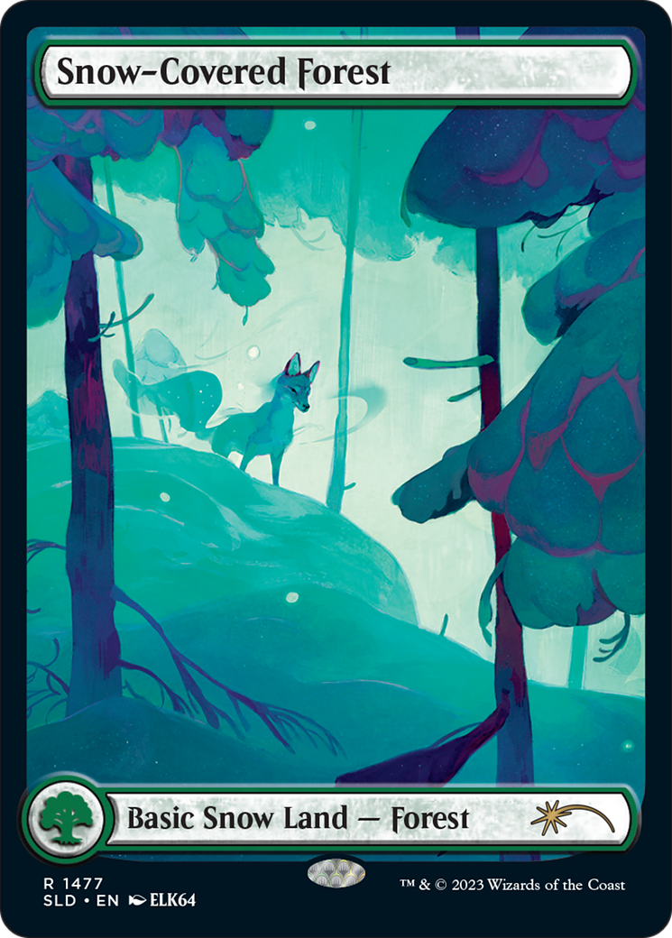 Snow-Covered Forest (SLD-1477) - Secret Lair Drop: (Full Art) - Premium MTG Single from Wizards of the Coast - Just $18.04! Shop now at Game Crave Tournament Store