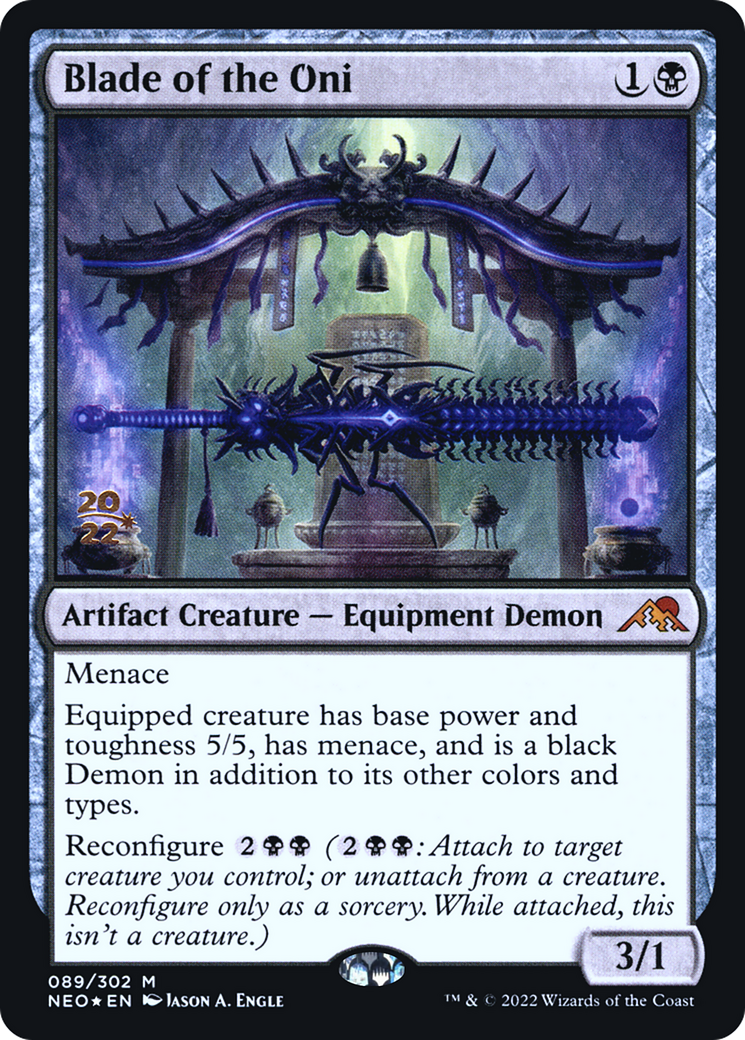 Blade of the Oni (PNEO-89S) - Kamigawa: Neon Dynasty Promos Foil - Premium MTG Single from Wizards of the Coast - Just $0.40! Shop now at Game Crave Tournament Store