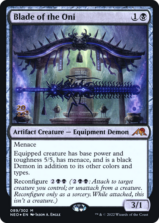 Blade of the Oni (PNEO-89S) - Kamigawa: Neon Dynasty Promos Foil - Premium MTG Single from Wizards of the Coast - Just $0.40! Shop now at Game Crave Tournament Store