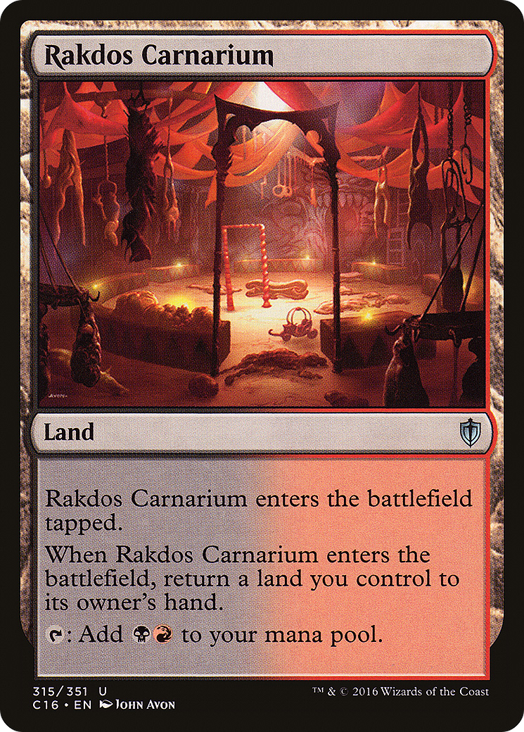 Rakdos Carnarium (C16-315) - Commander 2016 - Premium MTG Single from Wizards of the Coast - Just $0.08! Shop now at Game Crave Tournament Store