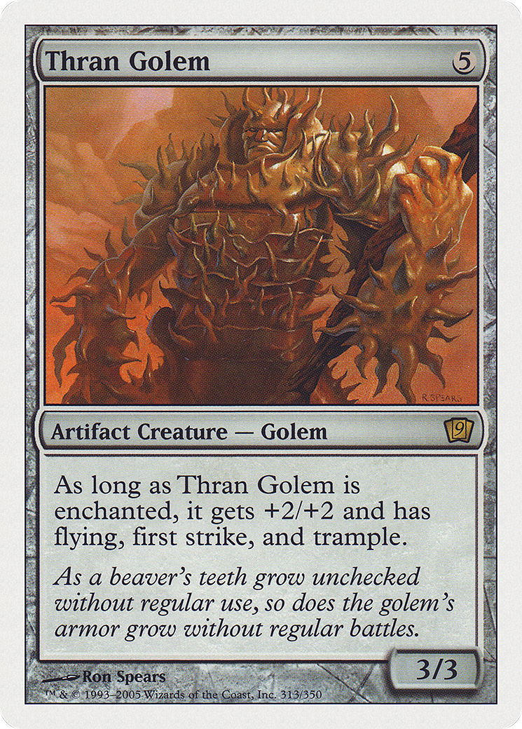 Thran Golem (9ED-313) - Ninth Edition - Premium MTG Single from Wizards of the Coast - Just $0.08! Shop now at Game Crave Tournament Store