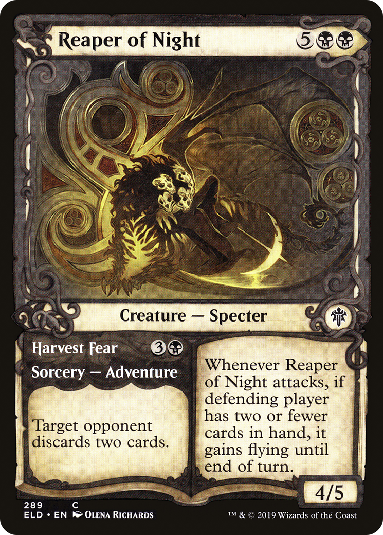 Reaper of Night // Harvest Fear (ELD-289) - Throne of Eldraine: (Showcase) Foil - Premium MTG Single from Wizards of the Coast - Just $0.08! Shop now at Game Crave Tournament Store