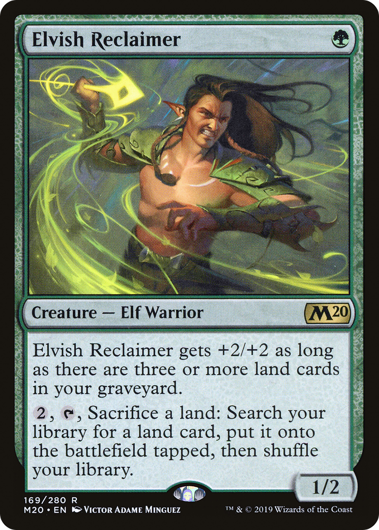 Elvish Reclaimer (M20-169) - Core Set 2020 - Premium MTG Single from Wizards of the Coast - Just $0.95! Shop now at Game Crave Tournament Store