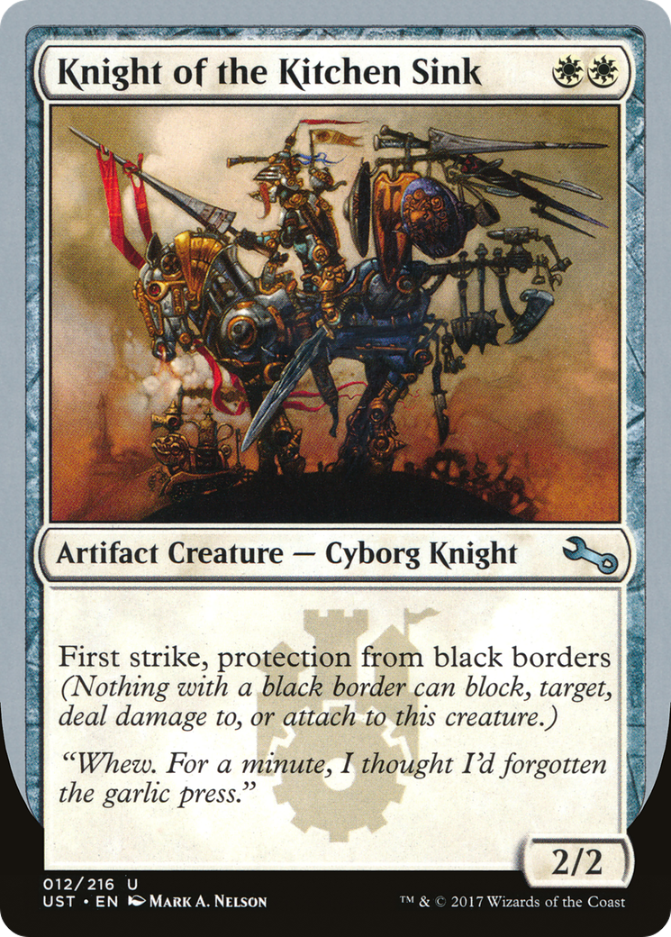 Knight of the Kitchen Sink (UST-12A) - Unstable - Premium MTG Single from Wizards of the Coast - Just $0.12! Shop now at Game Crave Tournament Store