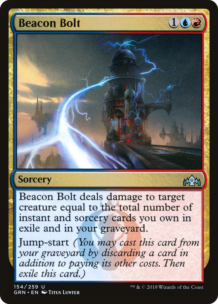 Beacon Bolt (GRN-154) - Guilds of Ravnica Foil - Premium MTG Single from Wizards of the Coast - Just $0.22! Shop now at Game Crave Tournament Store