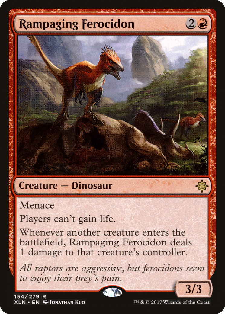 Rampaging Ferocidon (XLN-154) - Ixalan Foil - Premium MTG Single from Wizards of the Coast - Just $1.91! Shop now at Game Crave Tournament Store