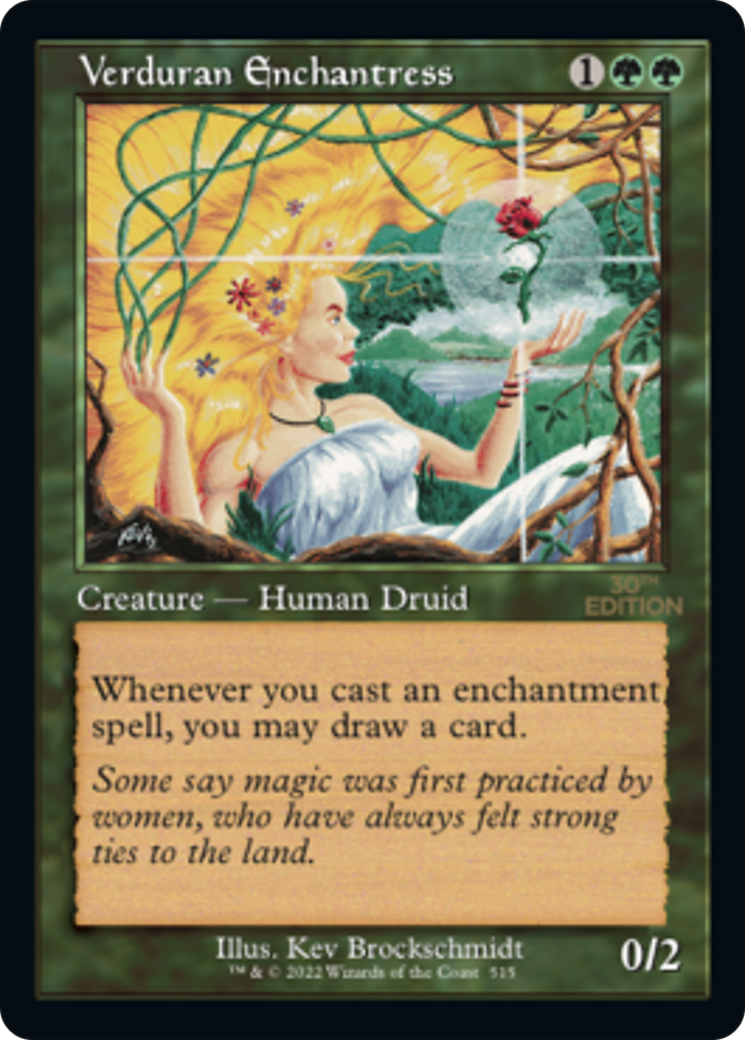 Verduran Enchantress (30A-515) - 30th Anniversary Edition - Premium MTG Single from Wizards of the Coast - Just $28.80! Shop now at Game Crave Tournament Store