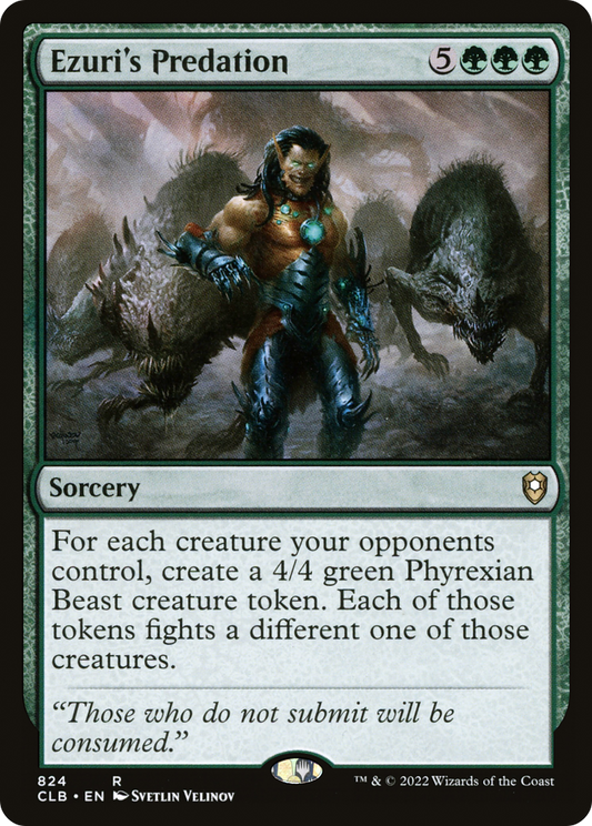 Ezuri's Predation (CLB-824) - Commander Legends: Battle for Baldur's Gate - Premium MTG Single from Wizards of the Coast - Just $0.29! Shop now at Game Crave Tournament Store