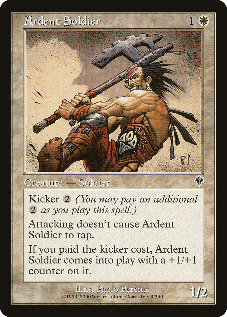 Ardent Soldier (INV-003) - Invasion Foil - Premium MTG Single from Wizards of the Coast - Just $0.08! Shop now at Game Crave Tournament Store