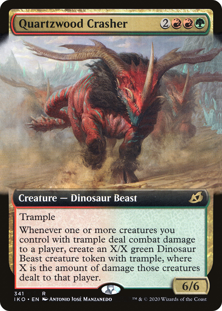 Quartzwood Crasher (IKO-341) - Ikoria: Lair of Behemoths: (Extended Art) Foil - Premium MTG Single from Wizards of the Coast - Just $2.11! Shop now at Game Crave Tournament Store