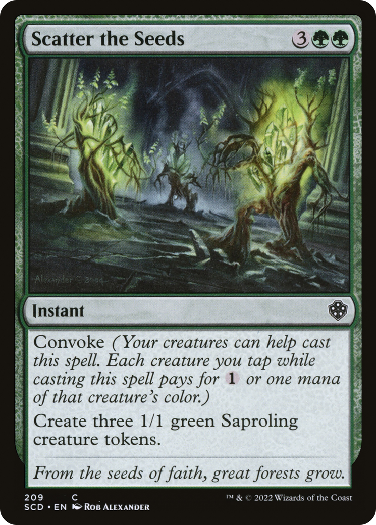 Scatter the Seeds (SCD-209) - Starter Commander Decks - Premium MTG Single from Wizards of the Coast - Just $0.08! Shop now at Game Crave Tournament Store