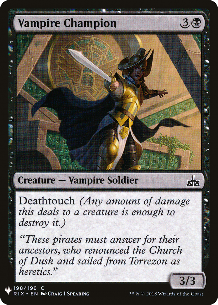 Vampire Champion (MB1-809) - Mystery Booster - Premium MTG Single from Wizards of the Coast - Just $0.25! Shop now at Game Crave Tournament Store