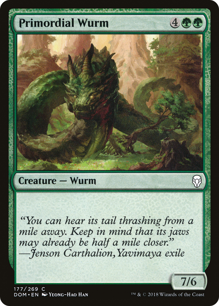 Primordial Wurm (DOM-177) - Dominaria - Premium MTG Single from Wizards of the Coast - Just $0.08! Shop now at Game Crave Tournament Store